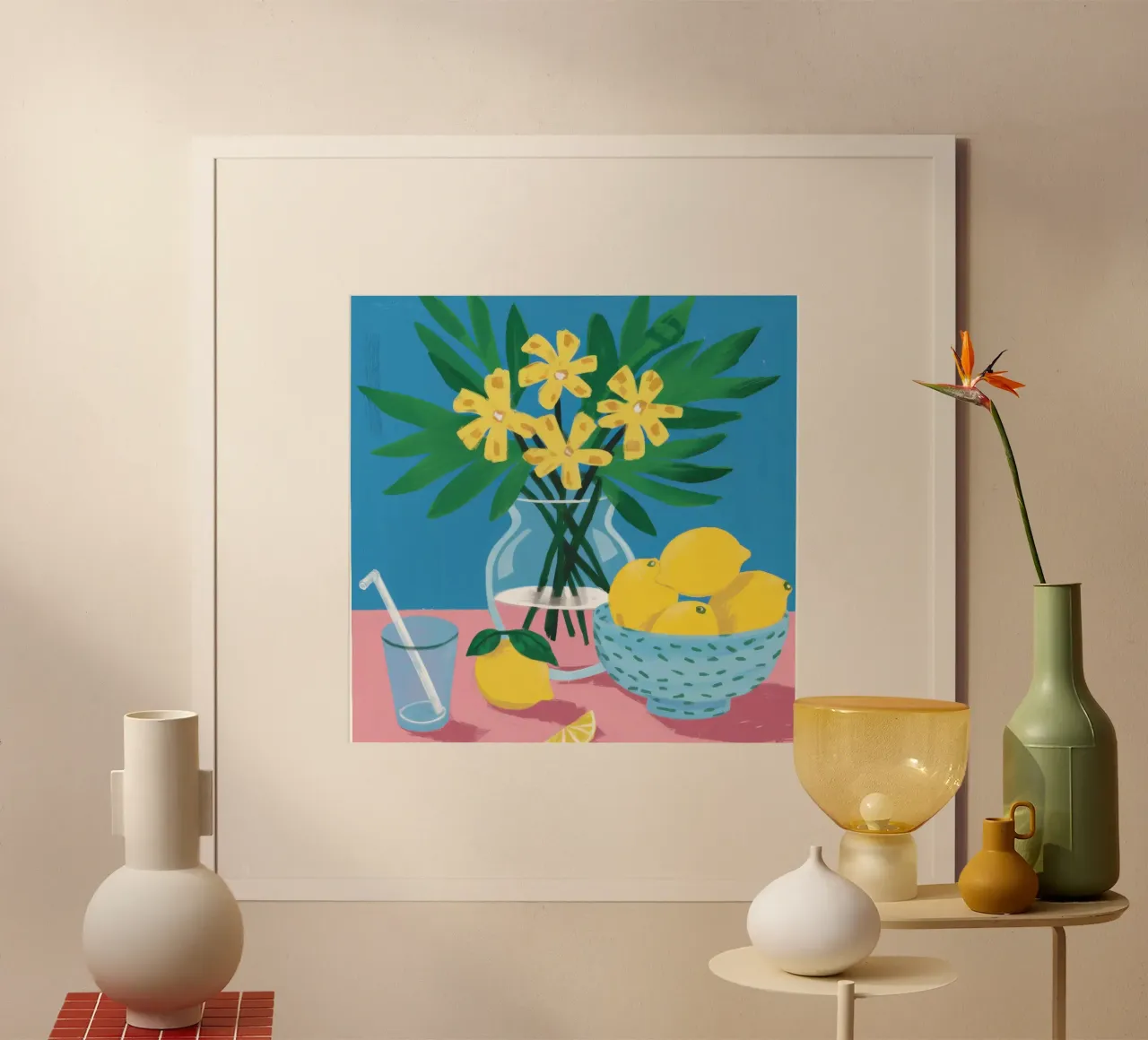 Bouquet di agrumi Sunny poster con telaio in plastica da Prism Ritual
