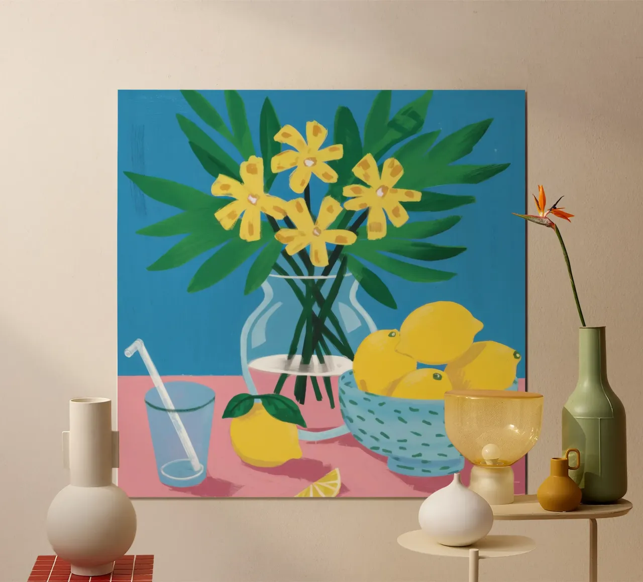 Bouquet di agrumi Sunny poster con telaio in plastica da Prism Ritual