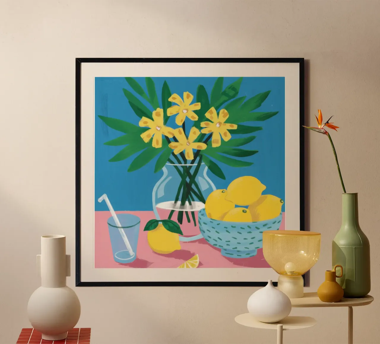 Bouquet di agrumi Sunny poster con telaio in plastica da Prism Ritual
