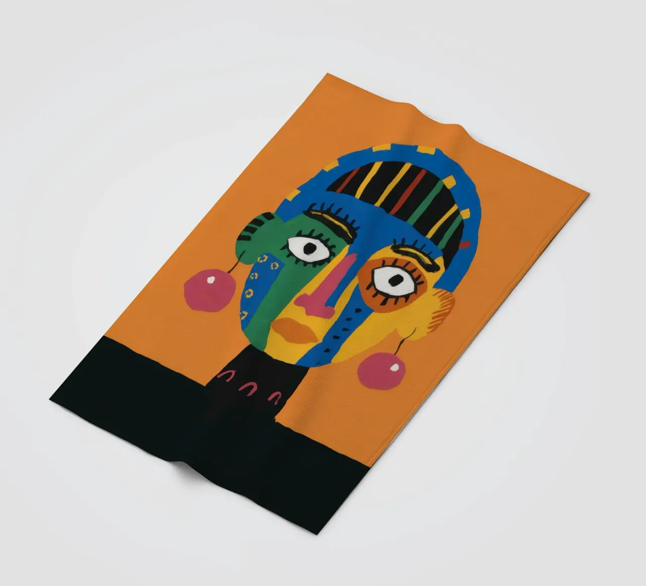 Astratto con ciliegie coperta in pile da Mythy Brush