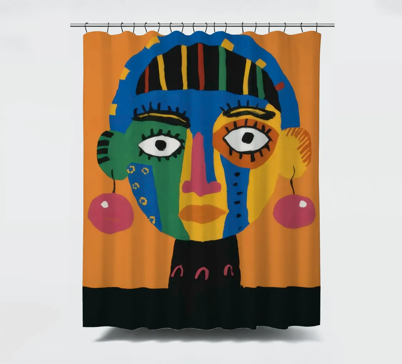 Abstract with Cherries shower curtain by Mythy Brush