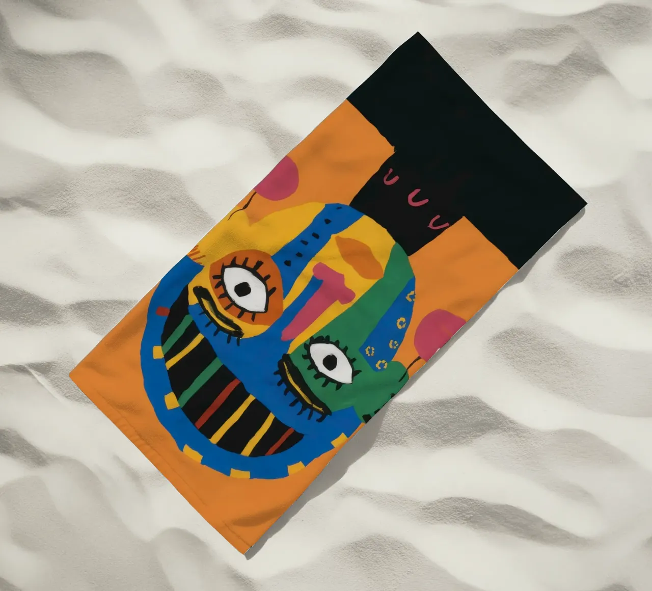 Astratto con ciliegie telo mare da Mythy Brush