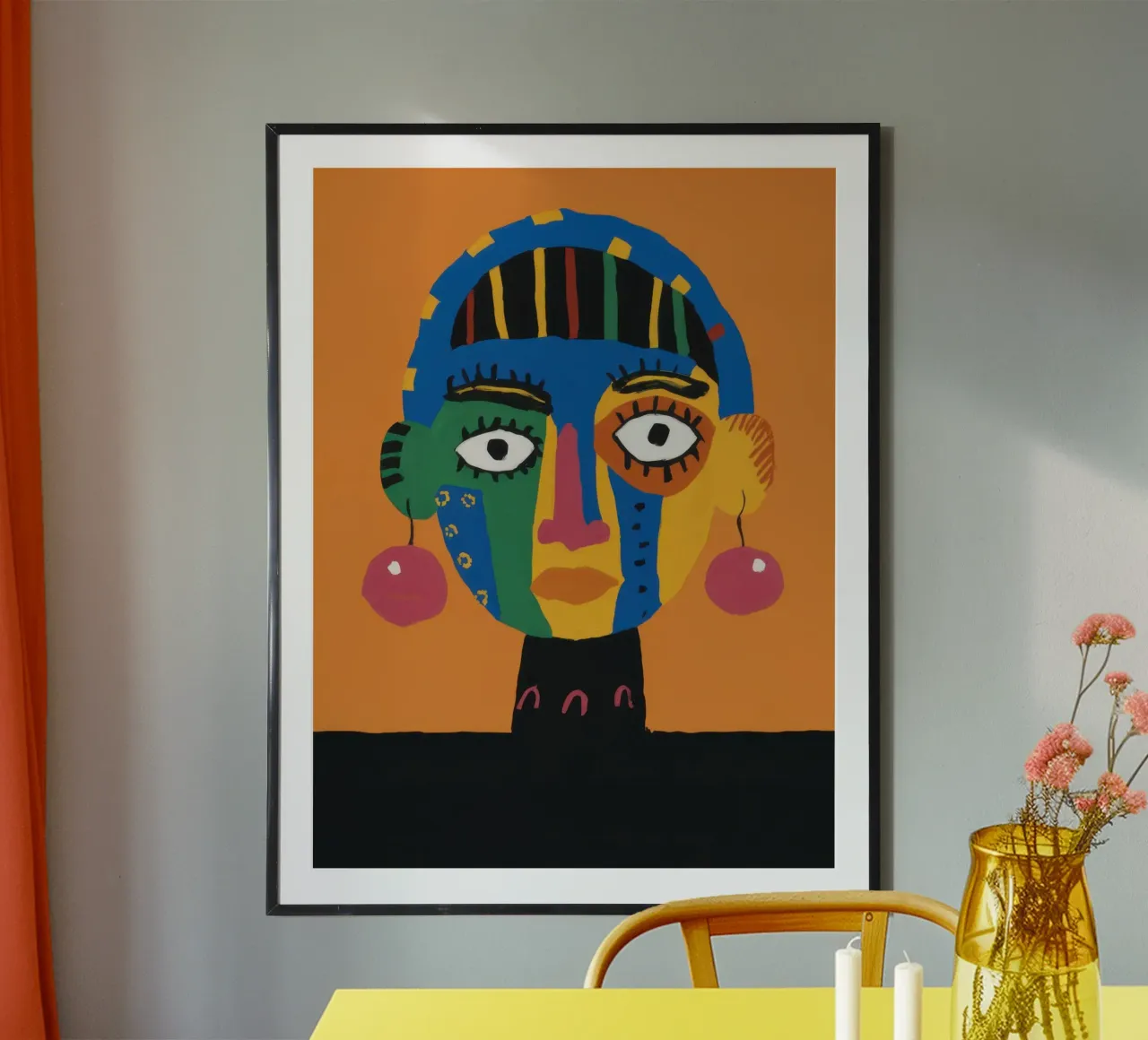 Astratto con ciliegie poster da Mythy Brush