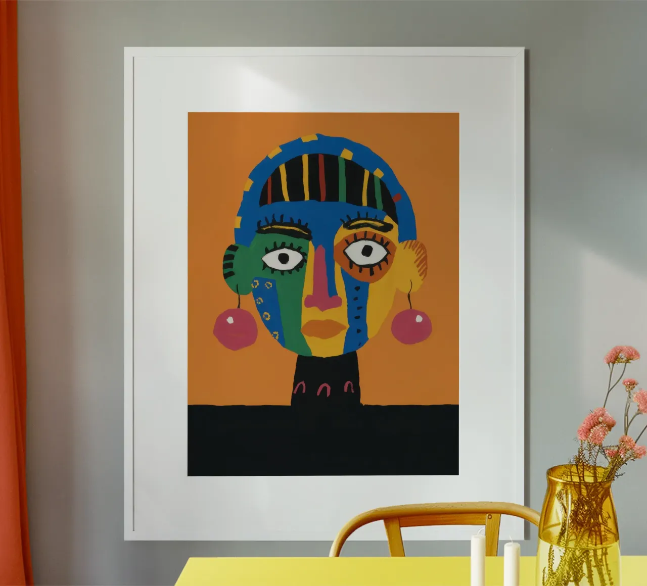 Astratto con ciliegie poster da Mythy Brush