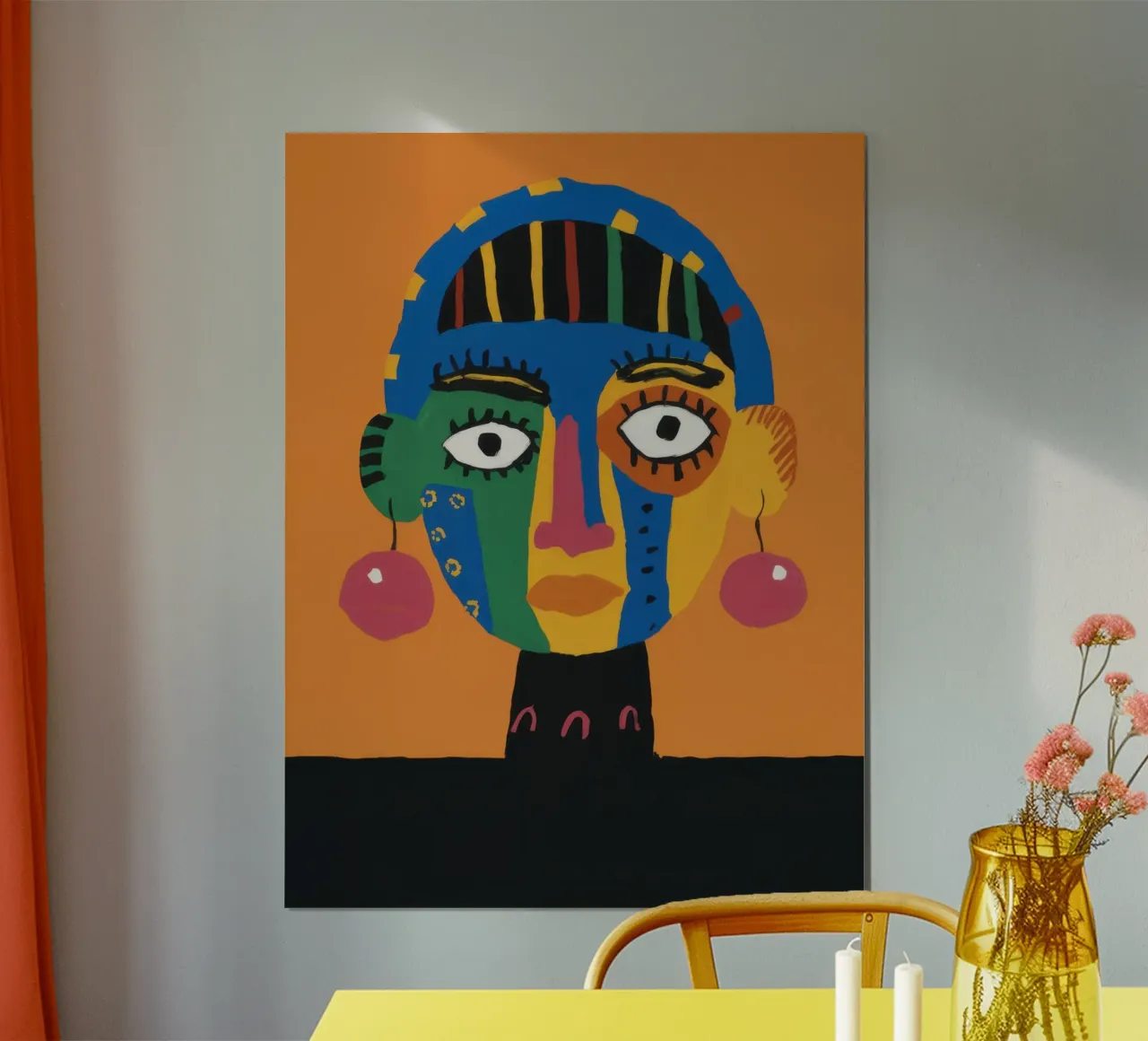 Astratto con ciliegie poster da Mythy Brush