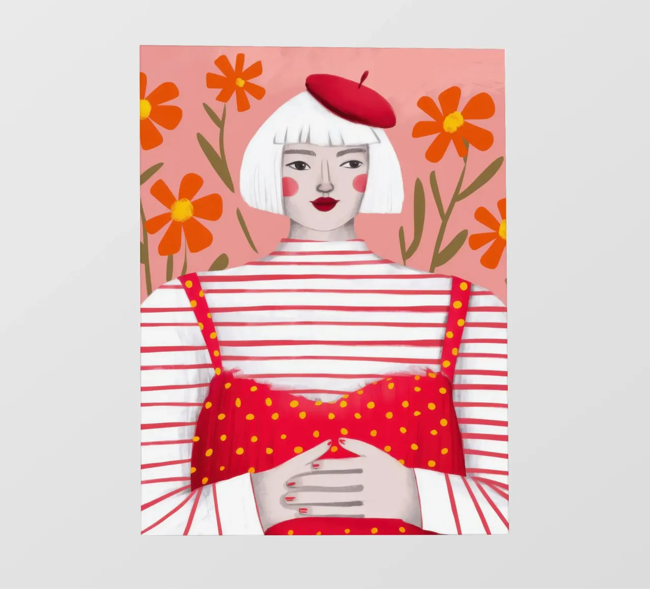 The Girl with the Beret photo wallpaper by Ink Pulse