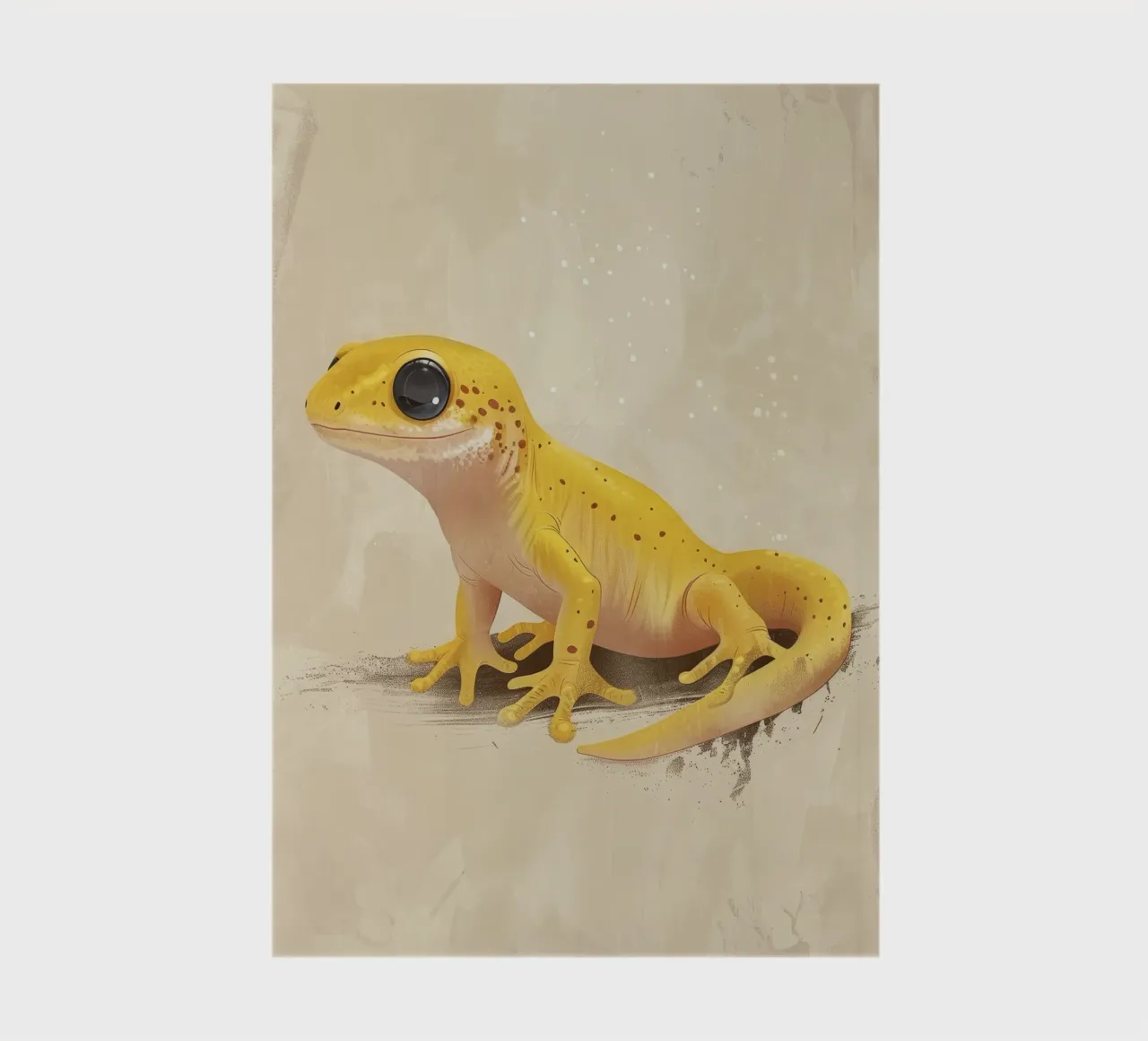 Amphibien jaune se reposant sur une surface texturée carnet de notes de DesignDoodle