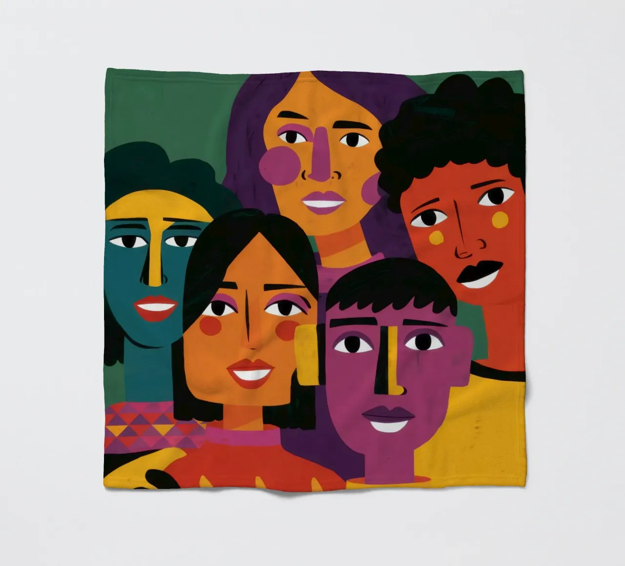 Un coro di sorrisi coperta in pile da Mythy Brush