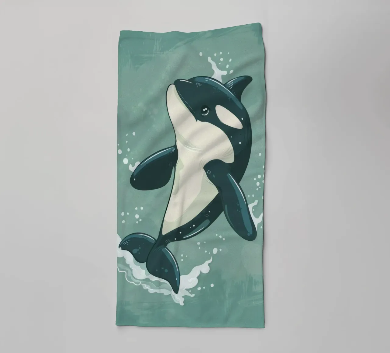 Orca bricht spielerisch im Meerwasser Handtuch von DesignDoodle