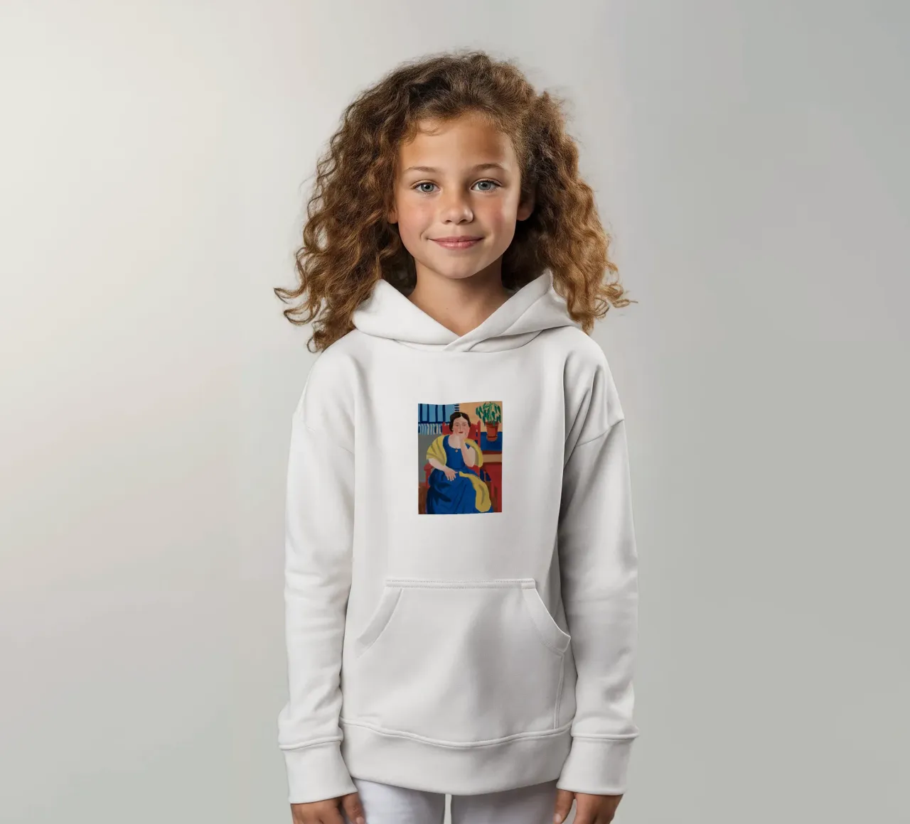 Her Blue Reverie kids hoodie by Mythy Brush