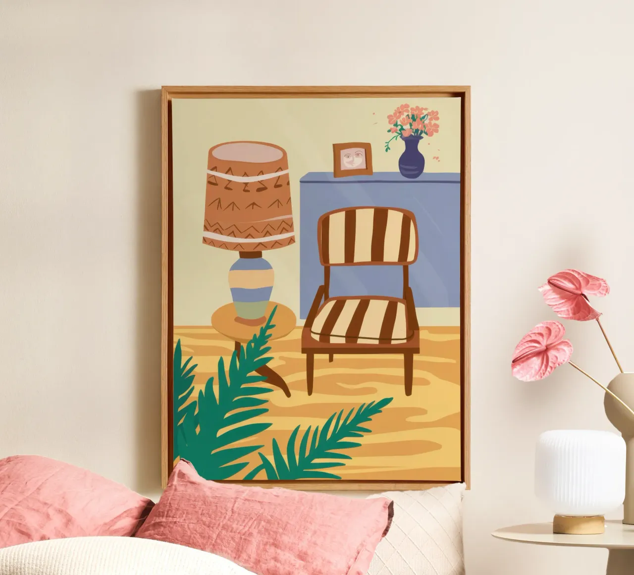 Hearthside Reading Haven canvas by Giant Foxs