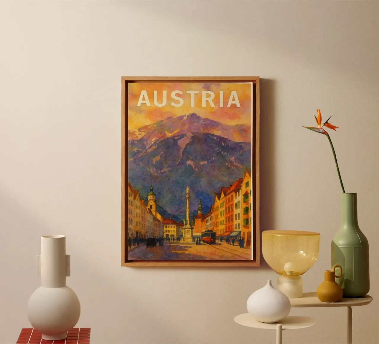 Austria Pittura Immaginazione tela con Cornice a cassetta da Diamond