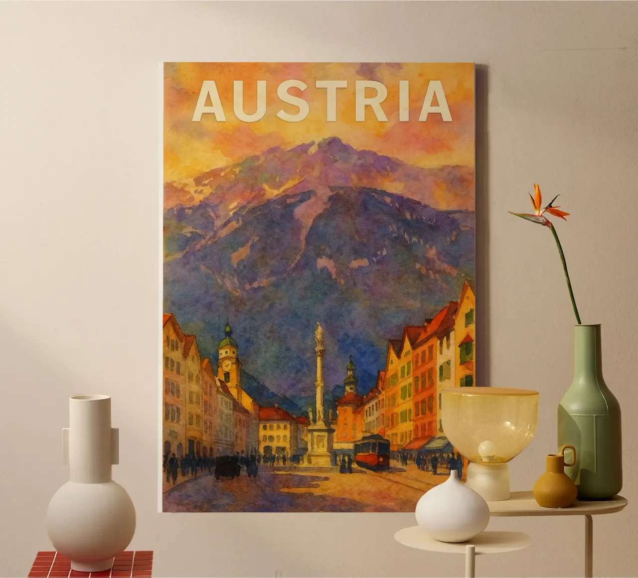 Austria Pittura Immaginazione tela con Cornice a cassetta da Diamond