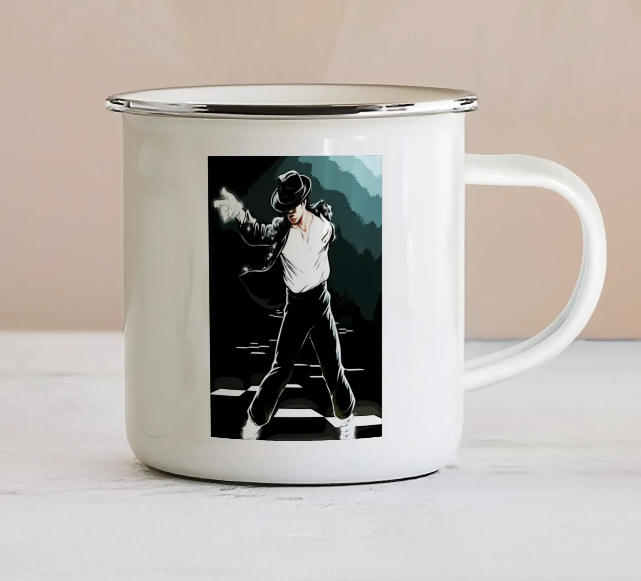 Michael Jackson re del pop 5 Arte tazza in smalto da music soul