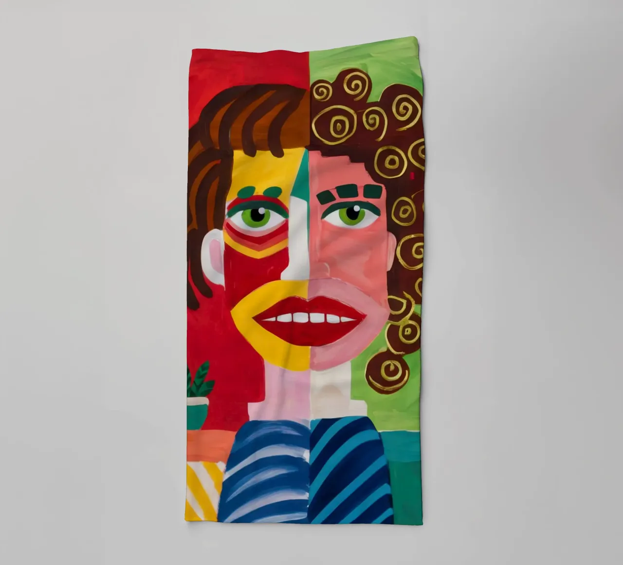 Cubist Kaleidoscopic Soul towel by Dream Gesso