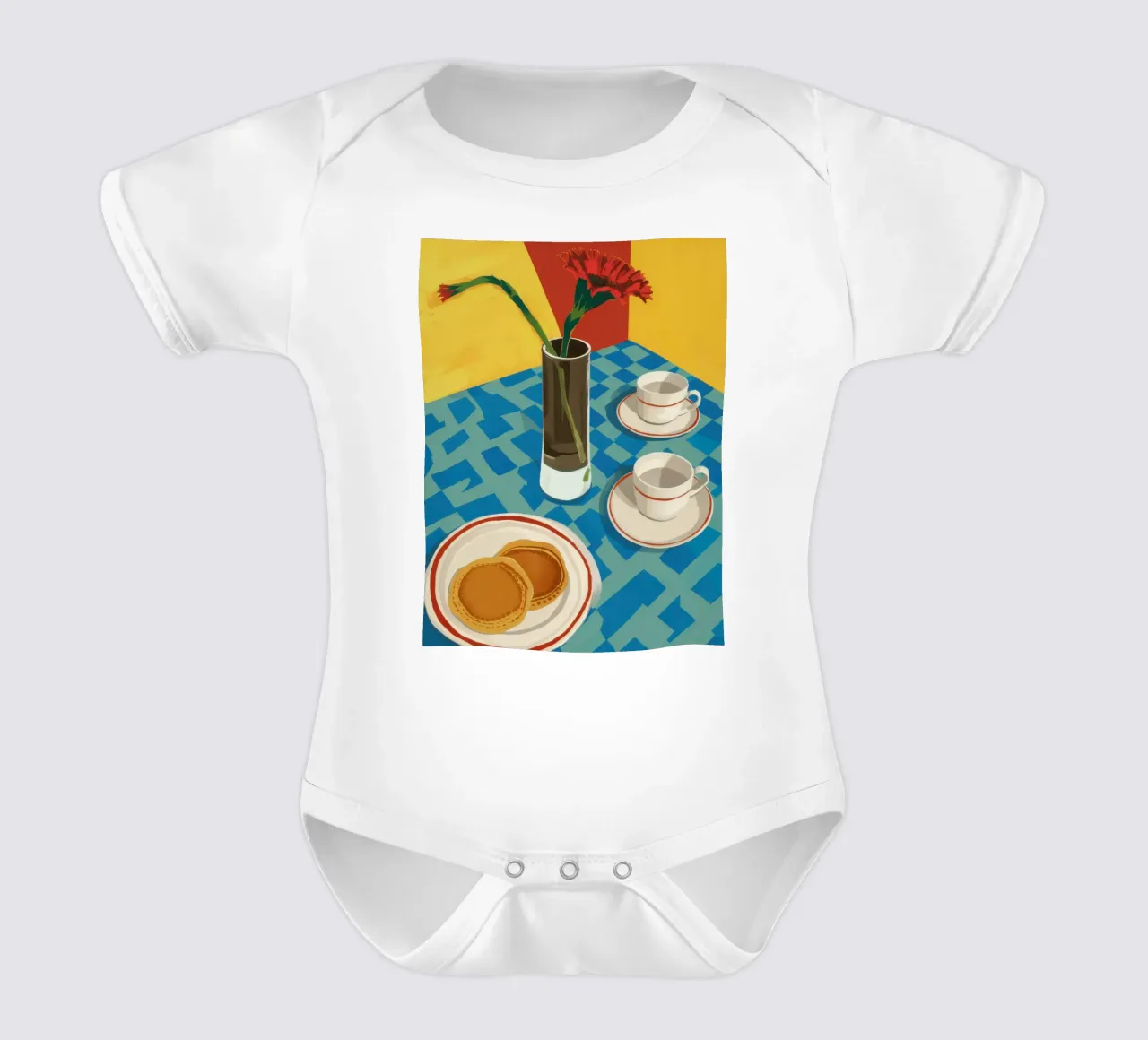 Preludio di frittelle sopraelevate body neonato maniche corte da Giant Foxs