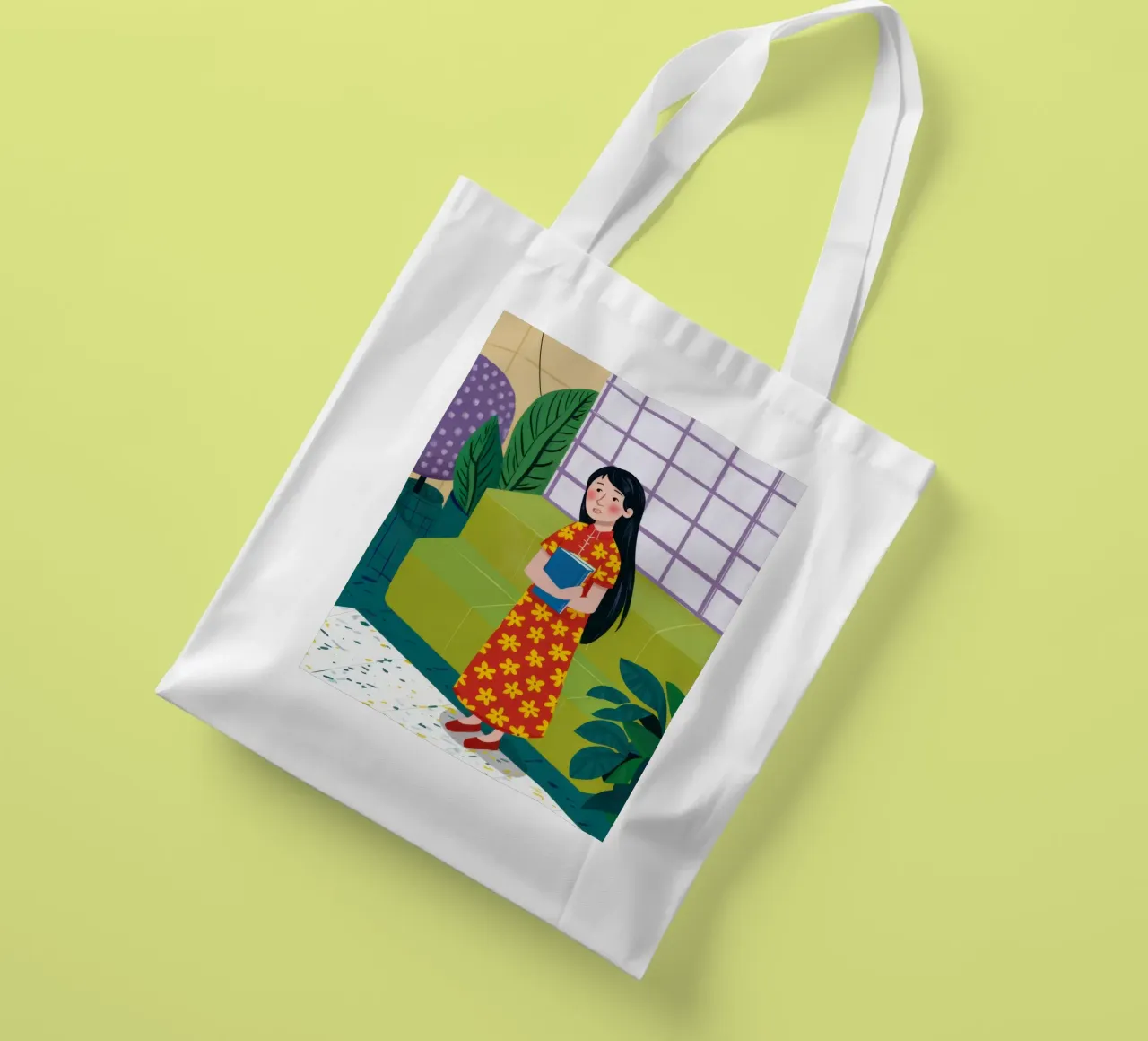 L'intellettuale in fiore borsa in juta da Ink Pulse