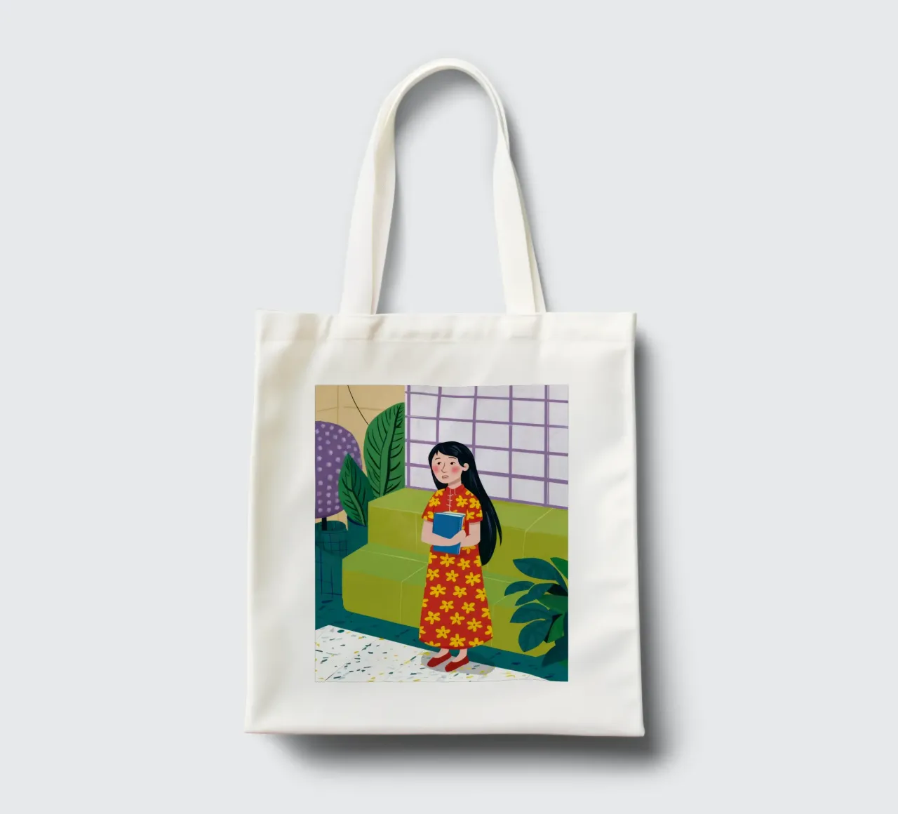 L'intellettuale in fiore borsa in juta da Ink Pulse