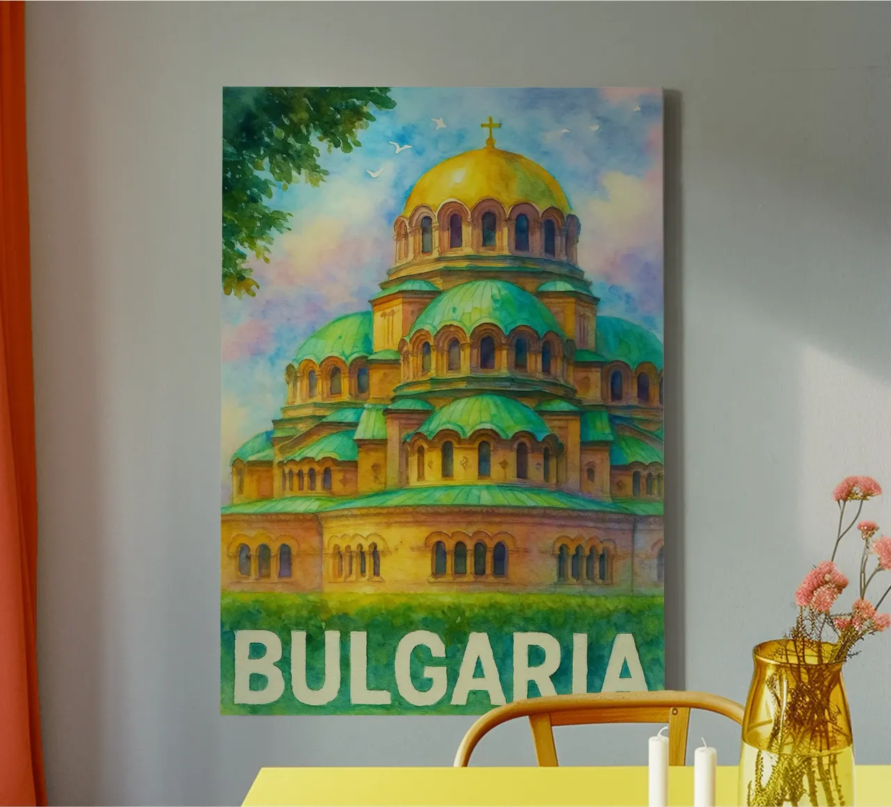 Bulgaria Dipingere l'immaginazione tela con Cornice a cassetta da Diamond