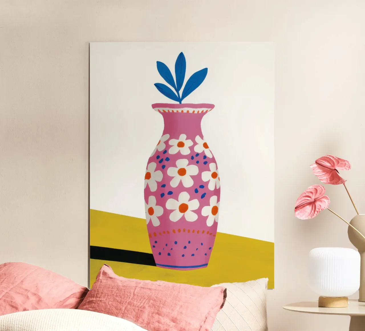 Fiore di ametista punteggiato poster con telaio in plastica da Prism Ritual