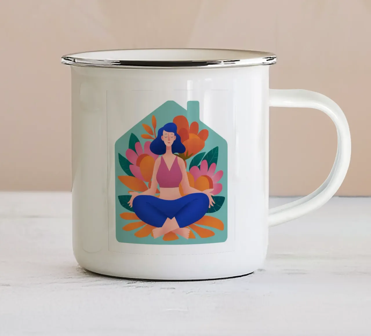 Fiori Zen a domicilio tazza in smalto da Giant Foxs