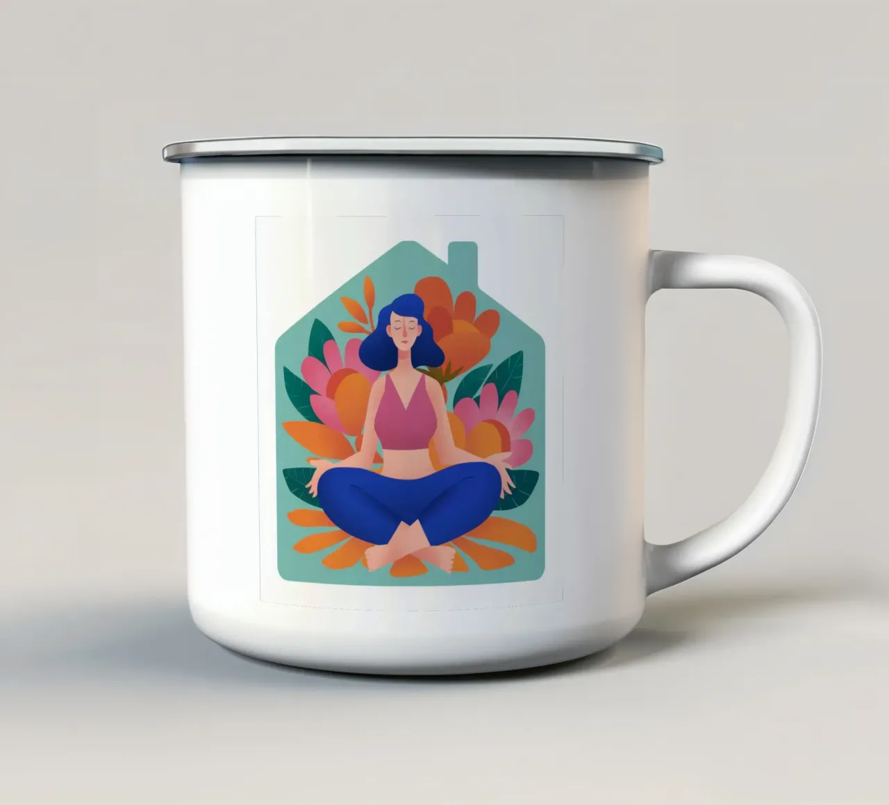 Fiori Zen a domicilio tazza in smalto da Giant Foxs