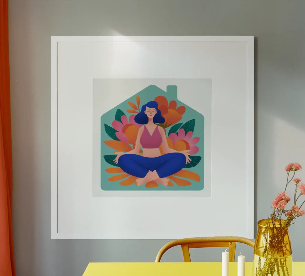 Fiori Zen a domicilio poster con telaio in plastica da Giant Foxs