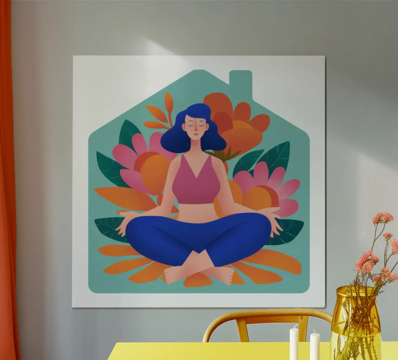 Fiori Zen a domicilio poster con telaio in plastica da Giant Foxs