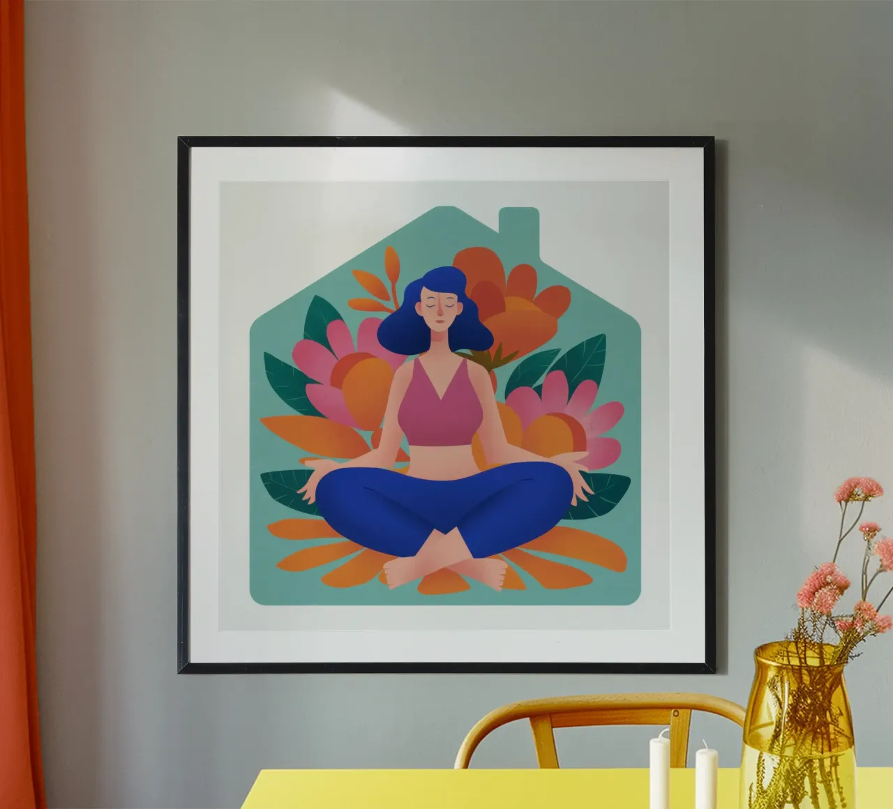 Fiori Zen a domicilio poster con telaio in plastica da Giant Foxs