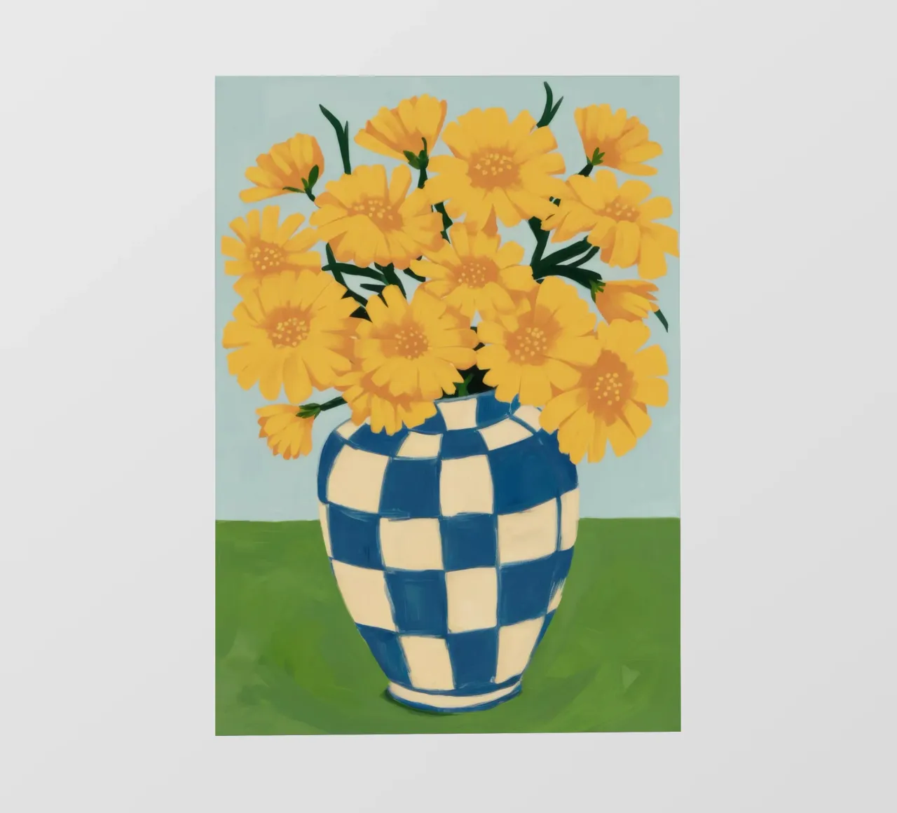 Girasole a scacchi telo in pvc da Dream Gesso