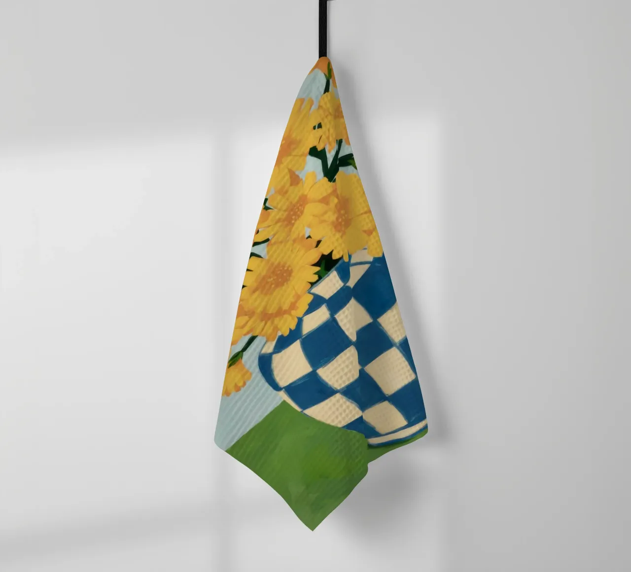 Girasole a scacchi canovaccio da cucina da Dream Gesso