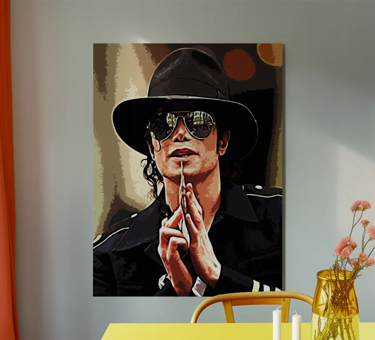 Michael Jackson king of pop 2 Art Print alu-dibond by music soul