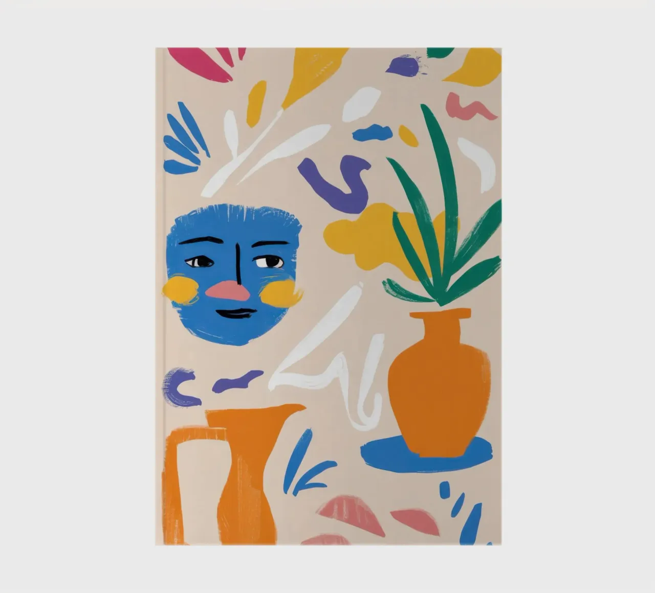 Fragmented Face and Flora notebook by Mythy Brush