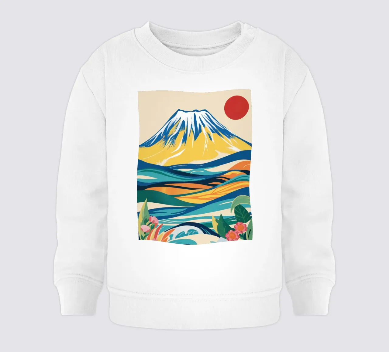 Alba sul Fuji felpa neonato da Ink Pulse