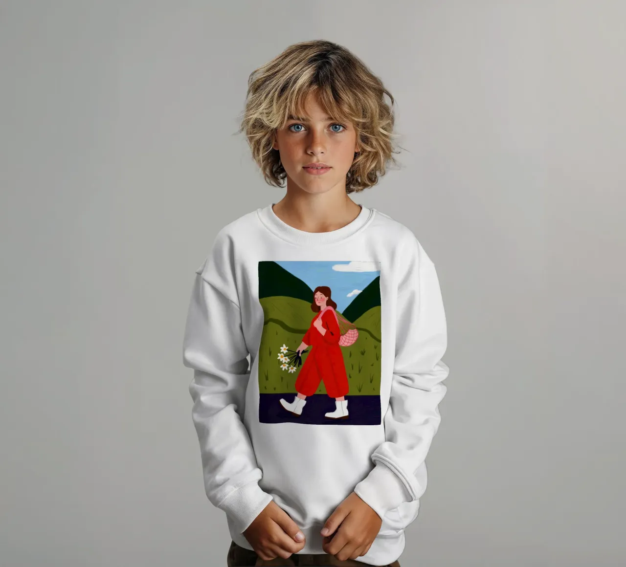 Prato a falcate cremisi felpa bambino da Giant Foxs