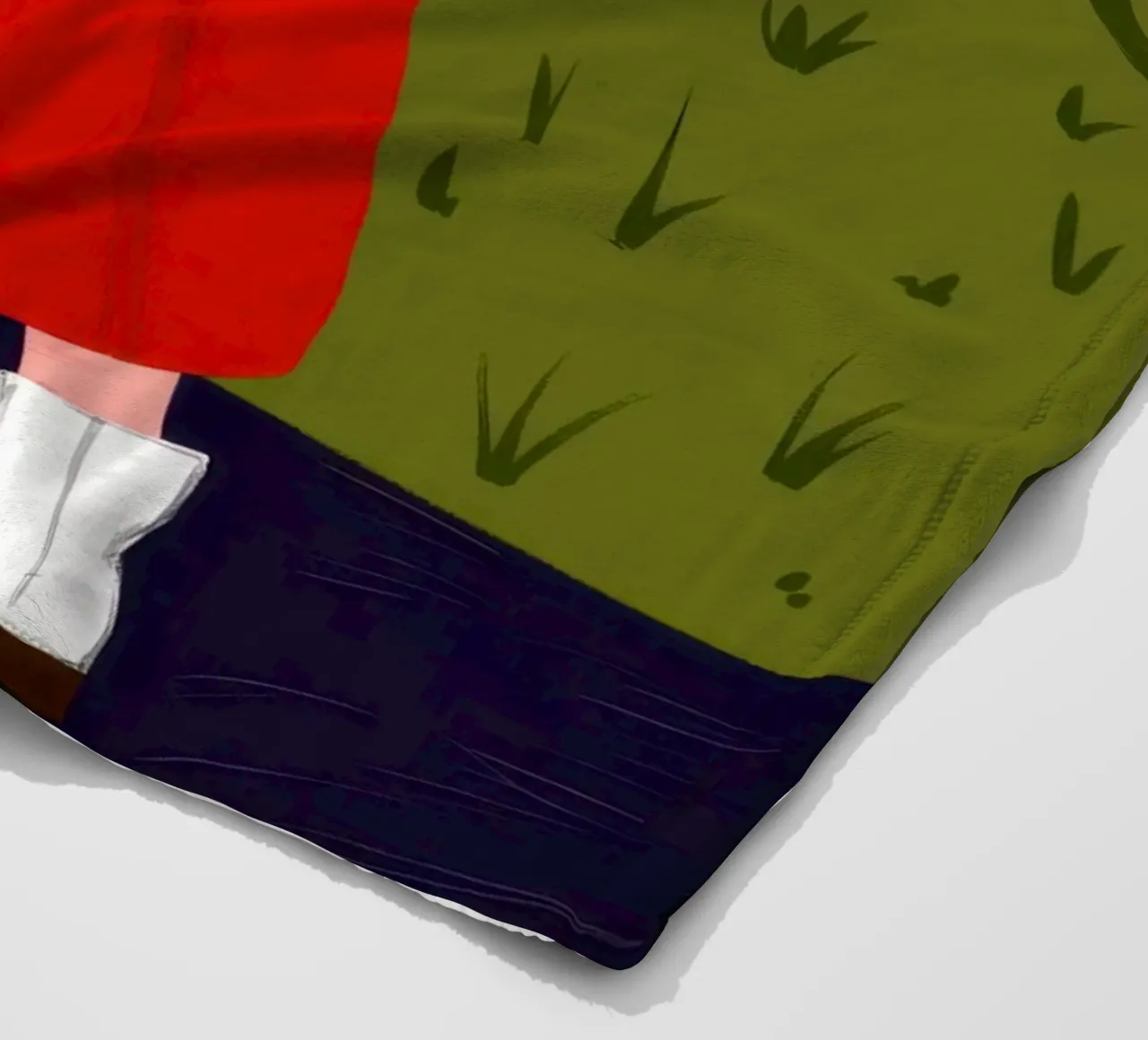 Prato a falcate cremisi coperta in pile da Giant Foxs