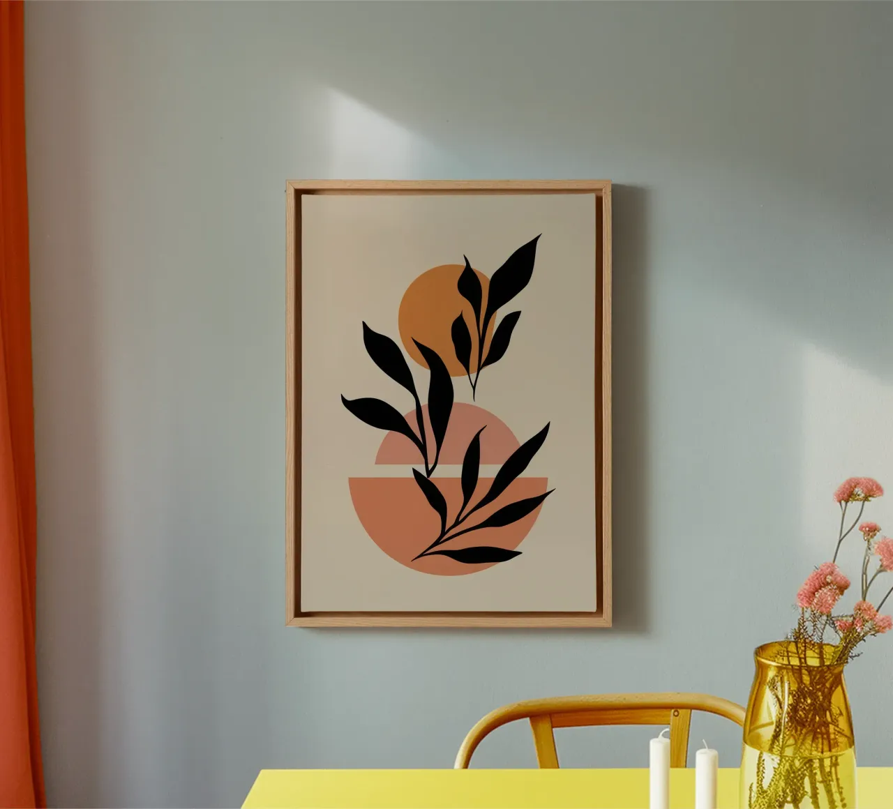 Nocturne Botanische Dans canvas met Baklijst van Dream Gesso