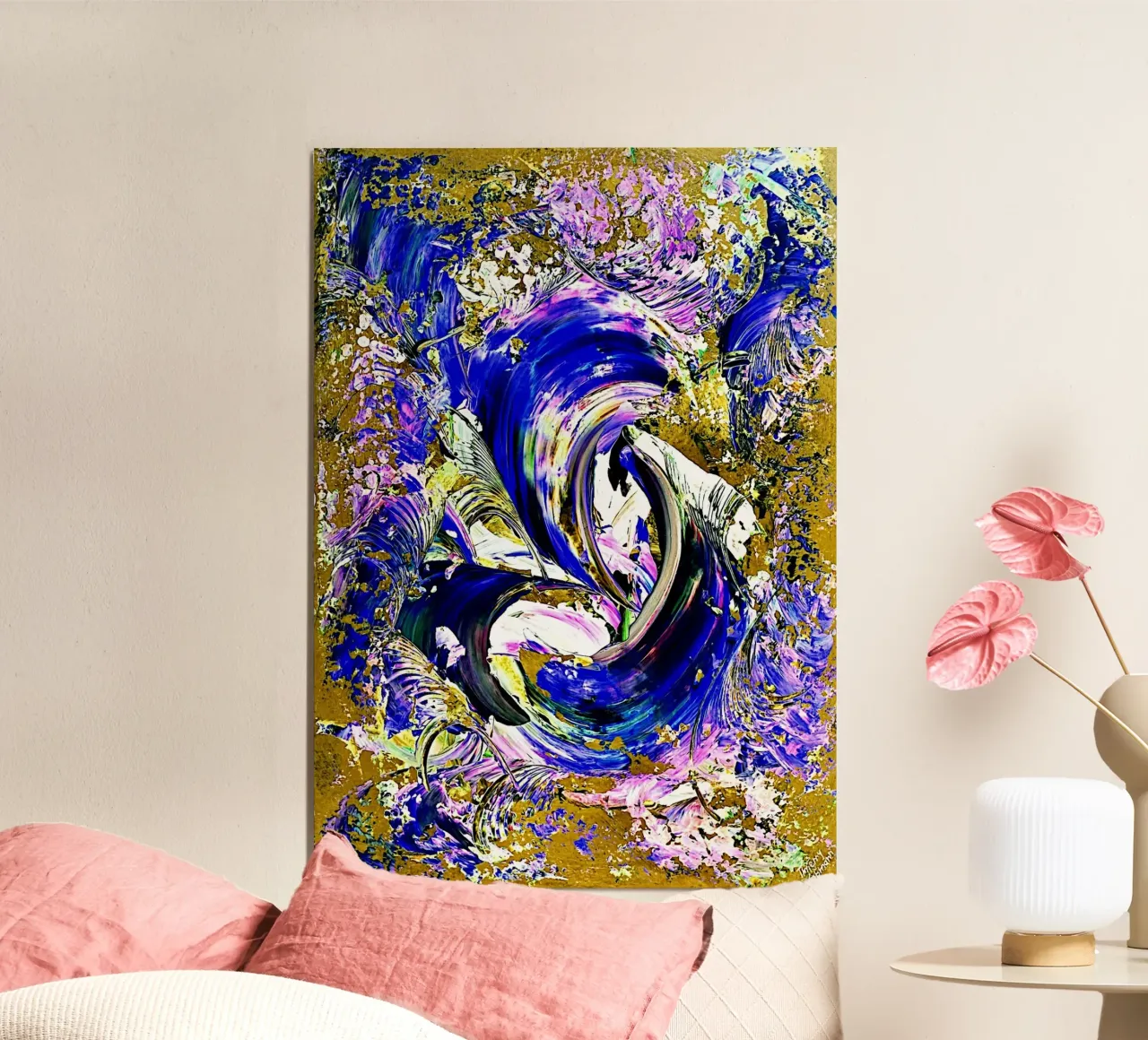 IDEAL GIFT 62 invers. poster con telaio in plastica da Thierry Vobmann Abstract painting