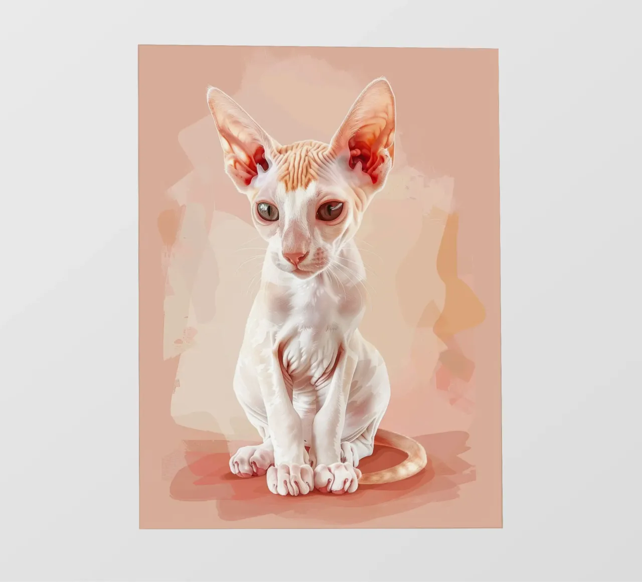 un gatto senza pelo con eleganza e fascino pellicola backlit da DesignDoodle