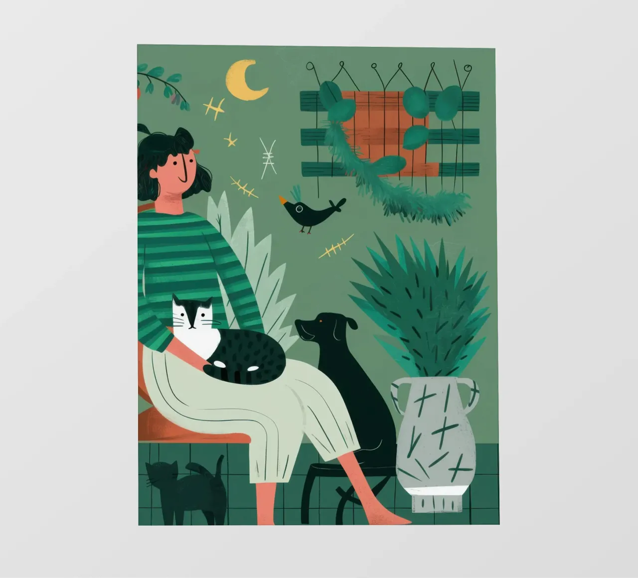 Compagni sotto la luna telo in pvc da Ink Pulse