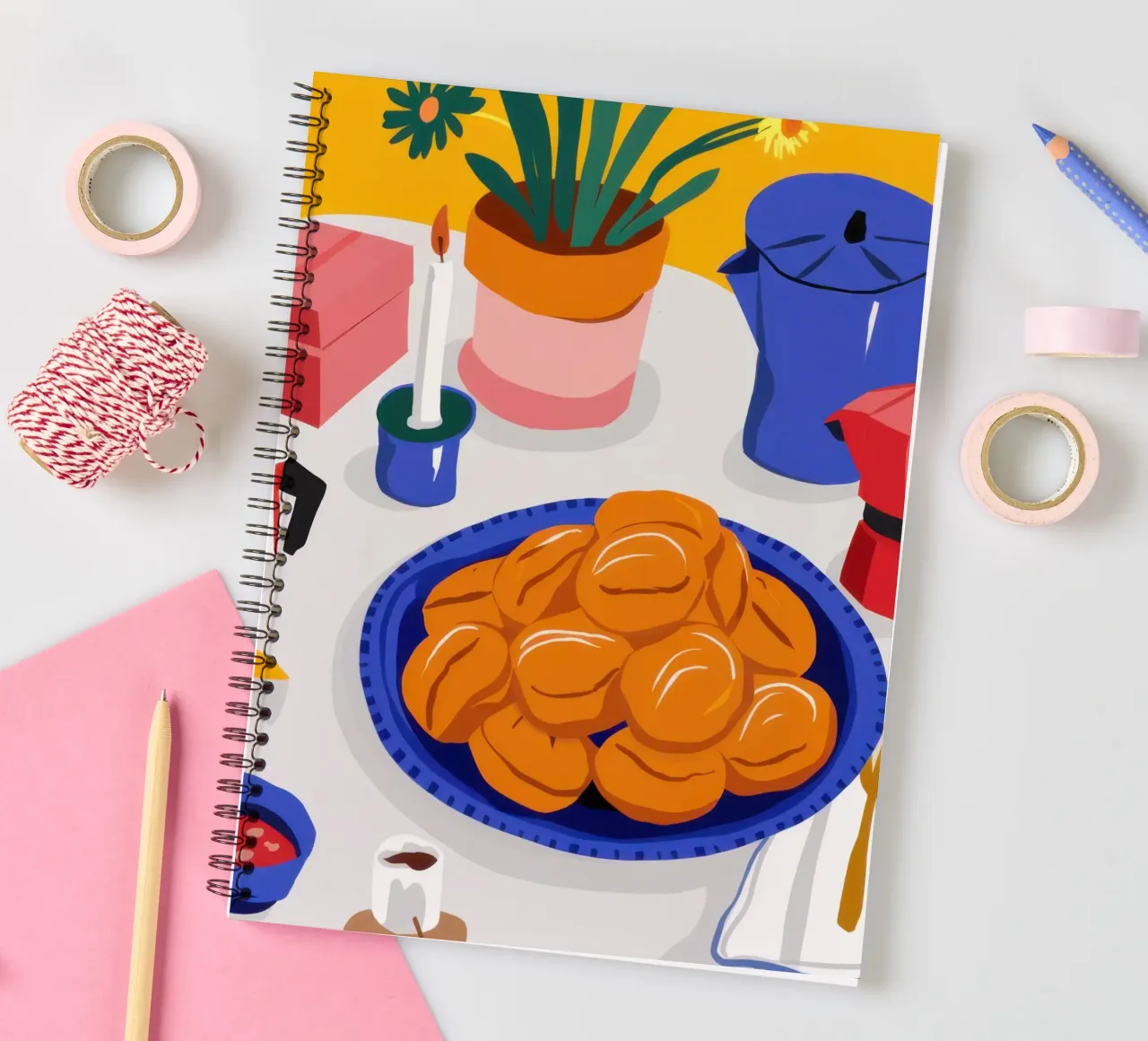 Doughnut Morning Delight spiral notebook by Dream Gesso