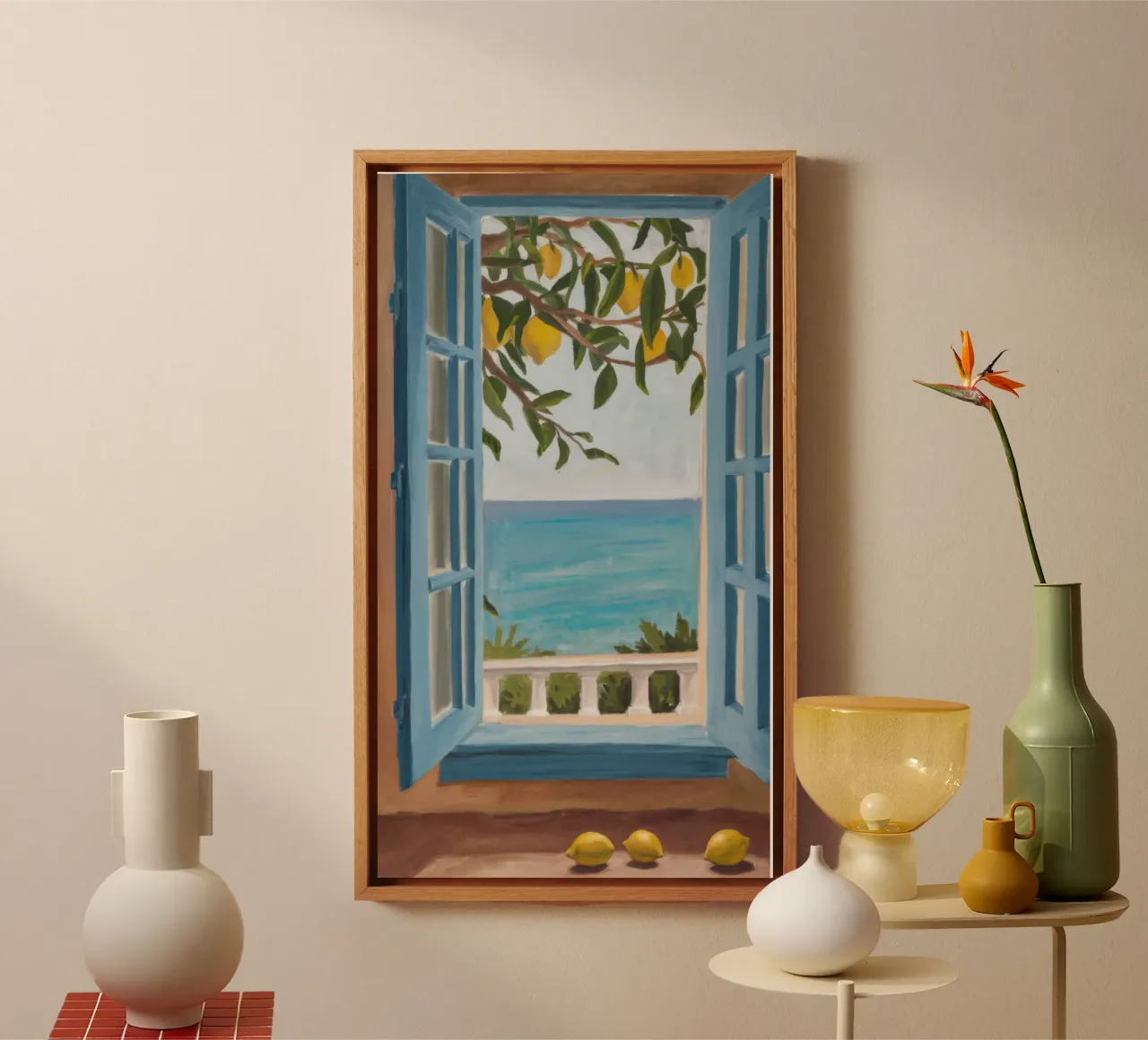 Window to the Sea canvas by Mythy Brush