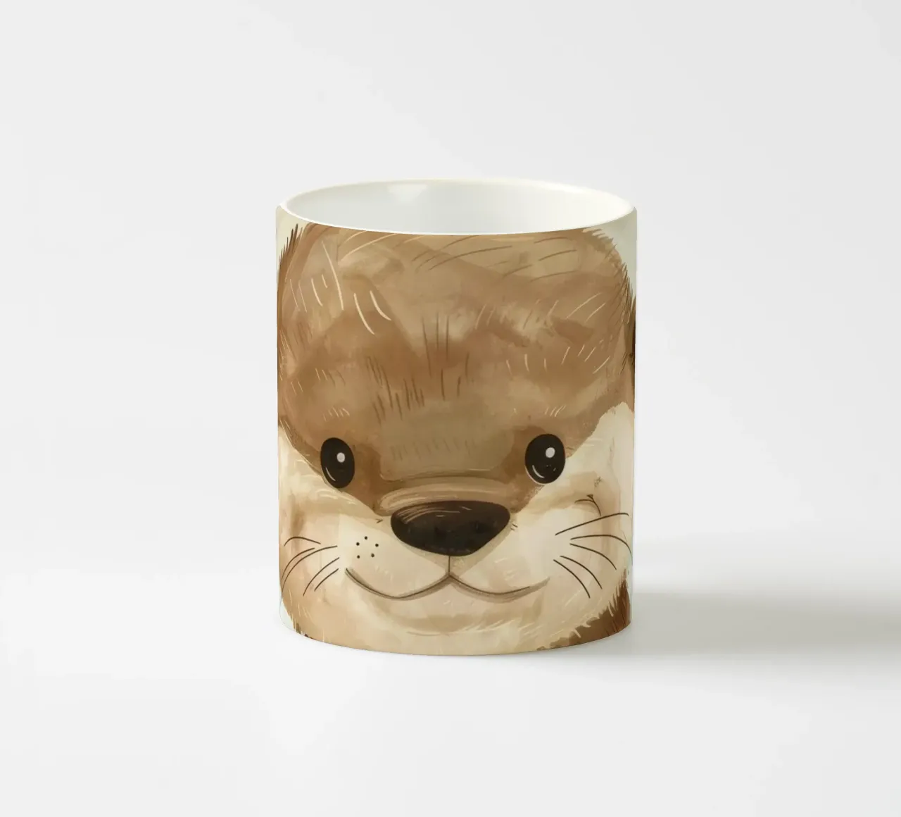 Carina la lontra con la sua morbida pelliccia e i suoi occhi luminosi tazza in ceramica da DesignDoodle