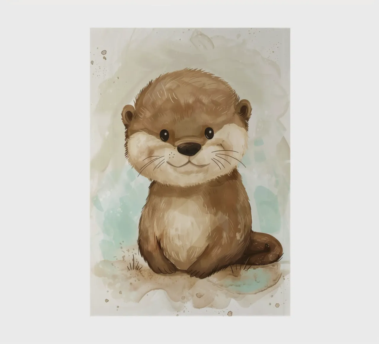 Mignonne loutre à la fourrure douce et aux yeux brillants carnet de notes de DesignDoodle