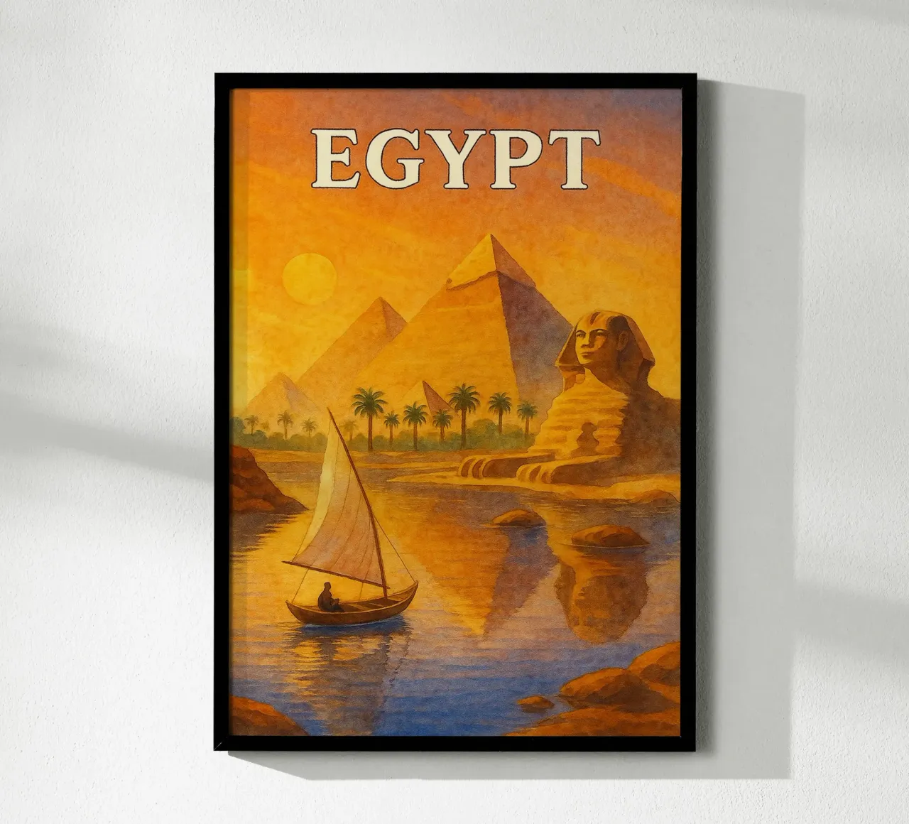 L'Egitto che dipinge l'immaginazione poster con telaio in plastica da Diamond
