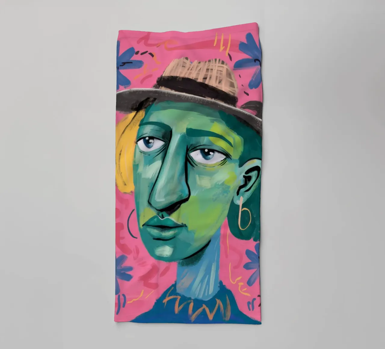 Harlequin Hue Melancholy towel by Dream Gesso