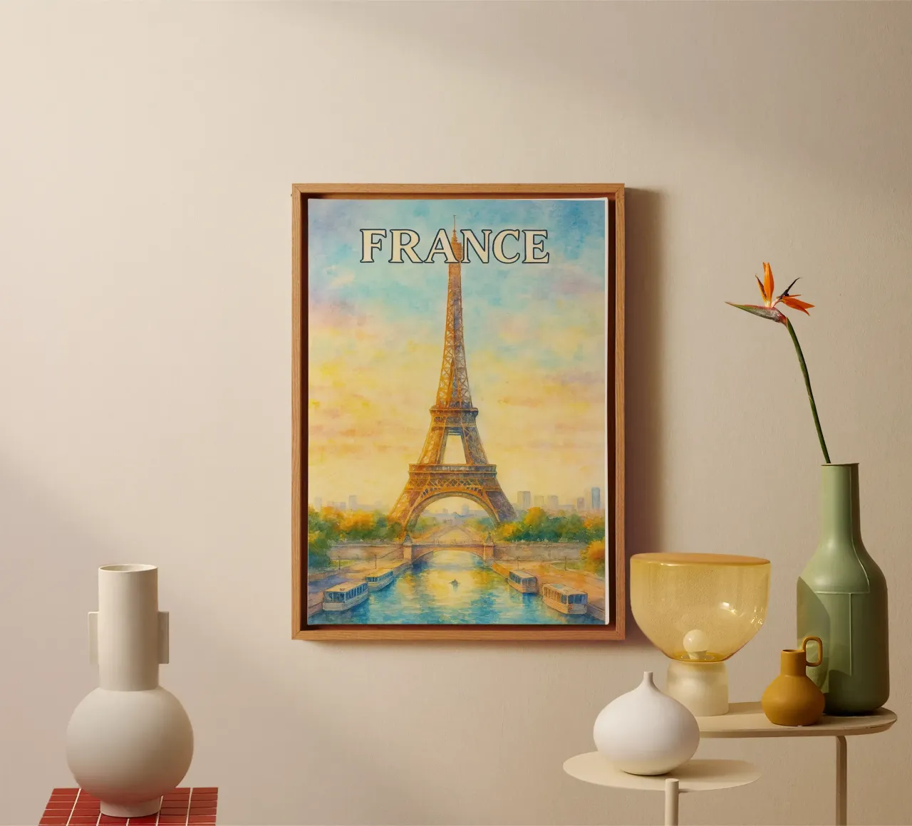 Francia Pittura Immaginazione tela con Cornice a cassetta da Diamond