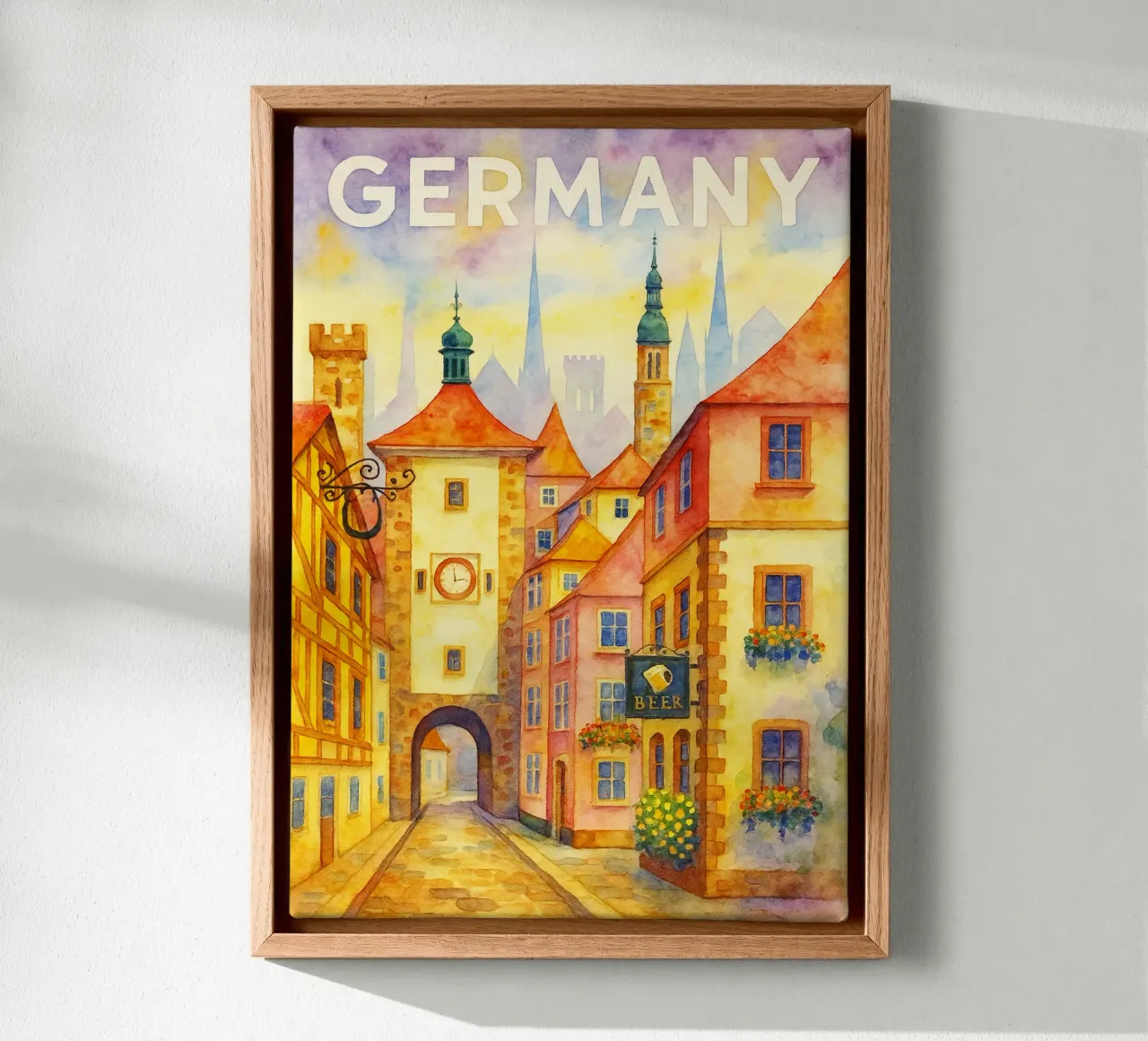 Germania Pittura Immaginazione tela con Cornice a cassetta da Diamond