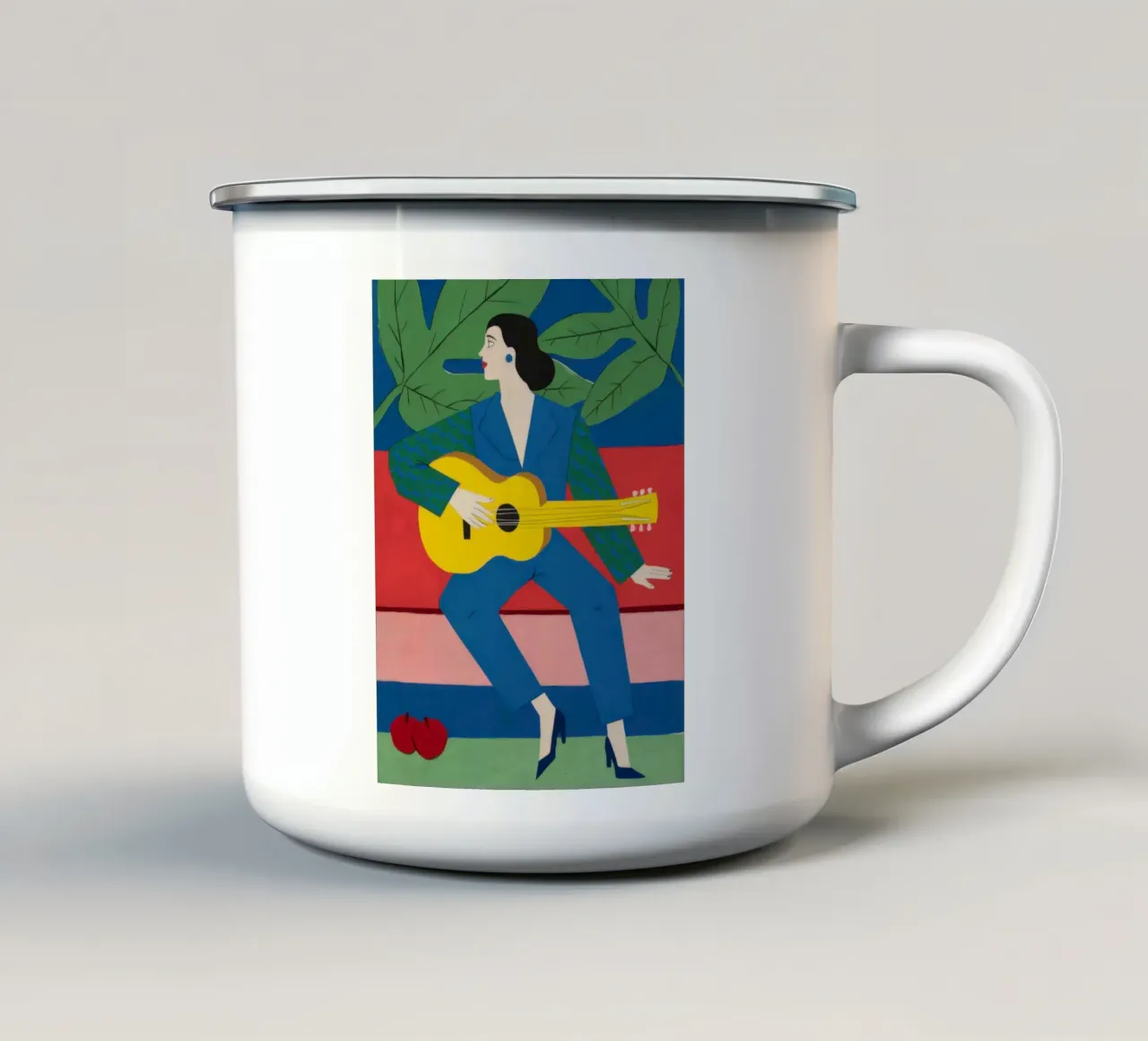 Strimpellare il blues tazza in smalto da Ink Pulse