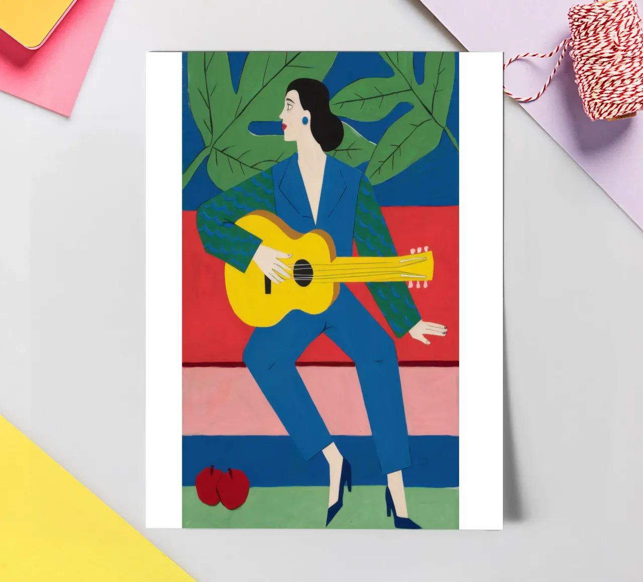 Strumming the Blues Away sticker sheet by Ink Pulse